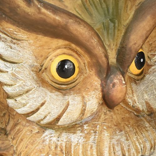 Floristik24 Dekorativ uglefigur håndmalt høstdekorasjon polyresin H14cm