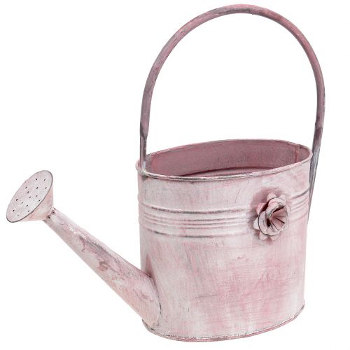 Floristik24 Dekorativ vannkanne laget av metallrosa L33cm B12cm H29cm