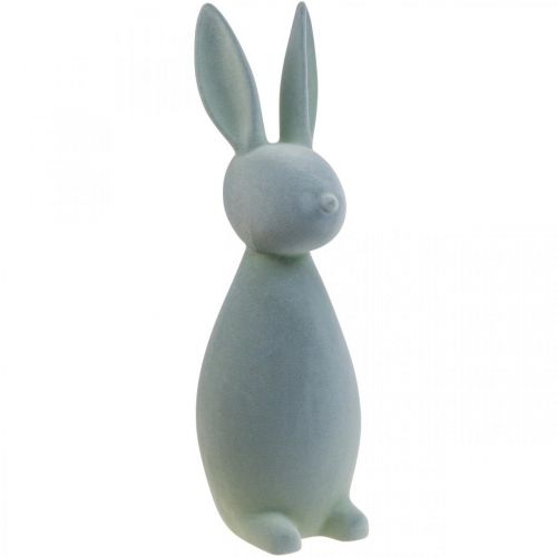 Floristik24 Deco Bunny Deco Easter Bunny Flokket Grågrønn H69cm