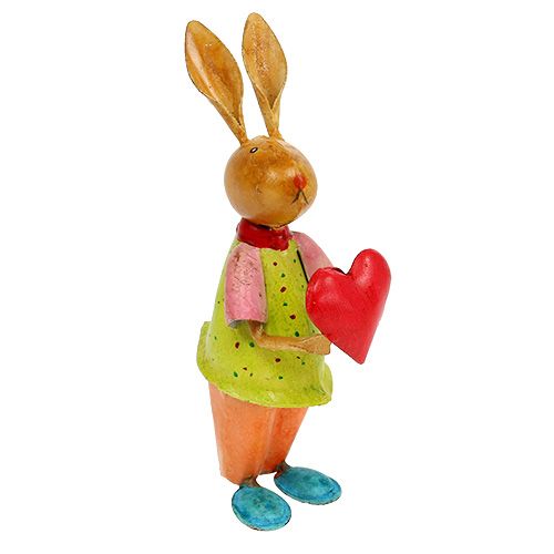 Floristik24 Dekorativ kanin laget av metall 20 cm farget