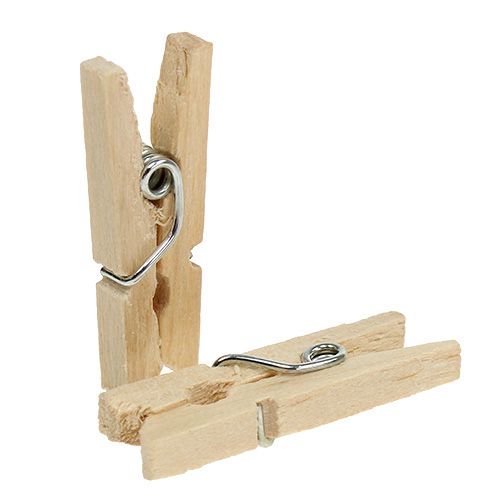 Floristik24 Dekorative treklyper 2,5 cm naturlig 300p