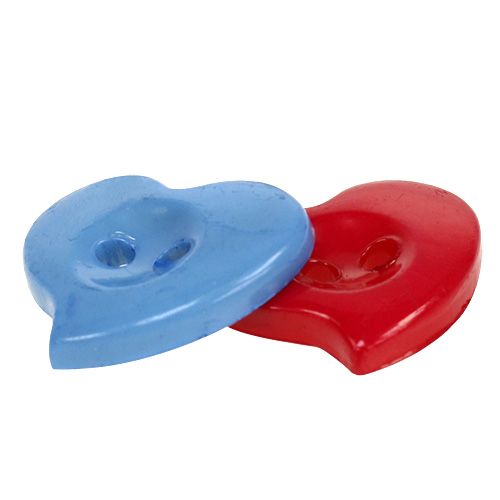 Floristik24 Dekorative knapper hjerteform Ø2,2cm 200p.