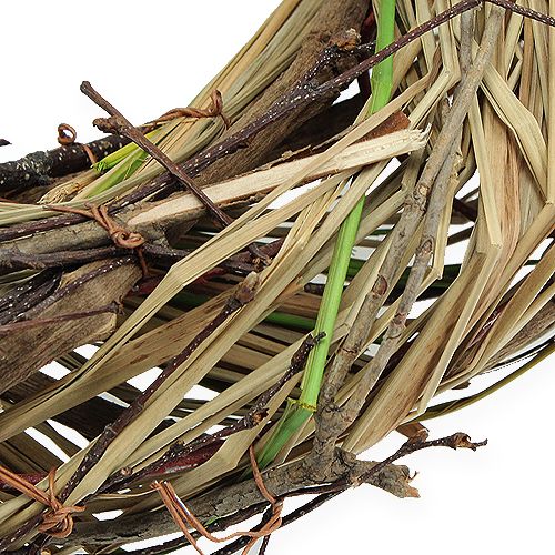 Floristik24 Pilkrans med gress Ø25cm naturlig