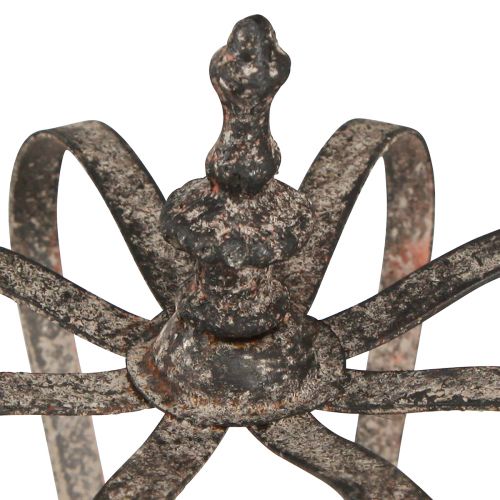Floristik24 Dekorativ krone i antikk utseende metalldekorasjon rust Ø19,5 cm H22 cm