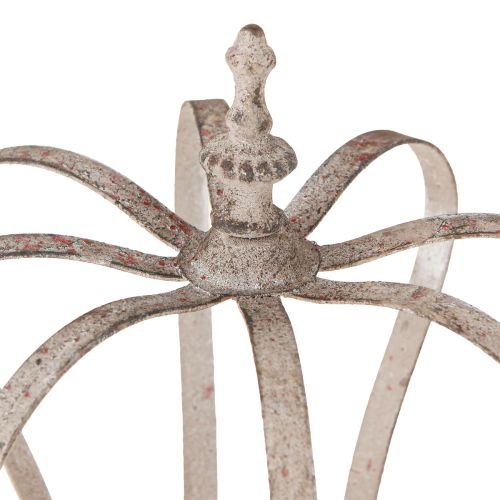 Floristik24 Dekorativ krone Vintage Metallkrone Grå Rust Ø19cm H22cm