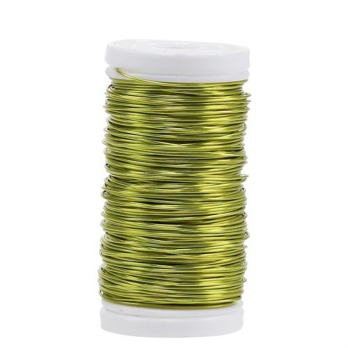 Deco emaljert tråd limegrønn Ø0,50mm 50m 100g