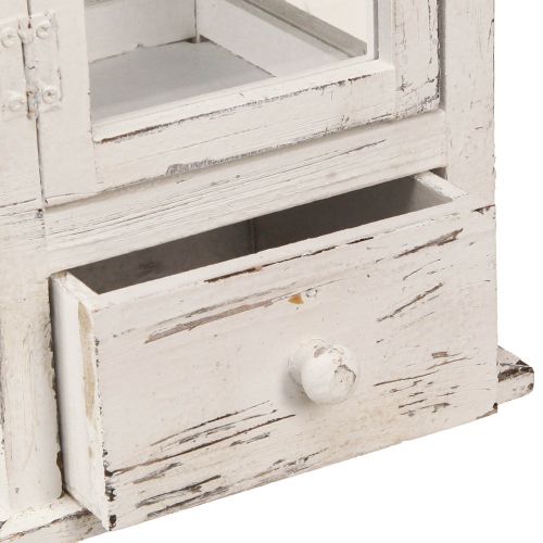 gjenstander Dekorativ lanterne vintage med skuff hvit 20×20cm H51cm