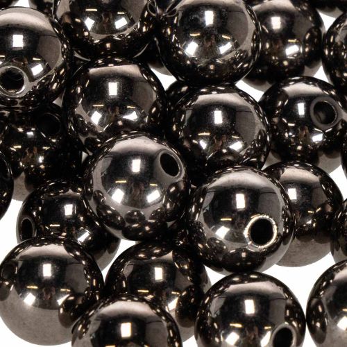 Dekorperler antrasitt metallic 14mm 35 stk | Floristik24.no