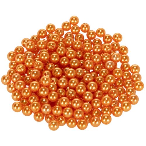 Dekorative oransje perler, 8 mm, 250 stk. kjøpe | Floristik24.no