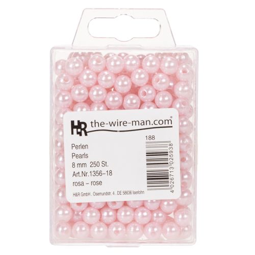 Dekorperler Ø8mm Rosa 250 stk | Floristik24.no