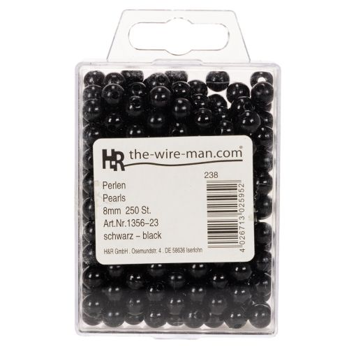 Dekorperler Ø8mm svarte 250