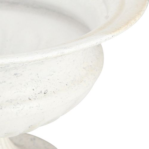 Floristik24 Dekorativ troféskål antikk metallkopp hvit Ø20cm H15cm