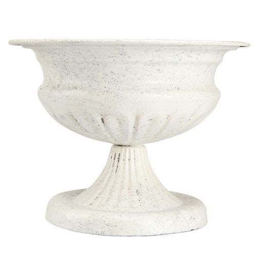 Floristik24 Dekorativ troféskål antikk metallkopp hvit Ø20cm H15cm