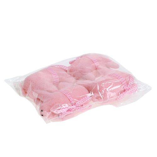 Floristik24 Dekorativ grisrosa 11,5cm 4stk