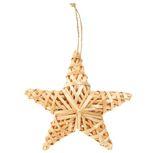 gjenstander Dekorative rottingstjerner til jul, 14,5 cm, sett med 3