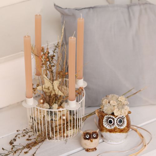 gjenstander Dekorative stjerner, hamp raffia, 7,5 cm, juletrepynt, 8 deler