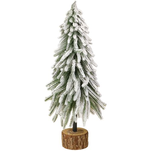 Floristik24 Dekorativt juletre snødekt fot med bark Ø20cm H50cm