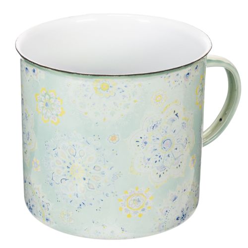 Dekorativt krus, blomsterpotte, mandala, emaljert, Ø13 cm H12 cm kjøpe | Floristik24.no