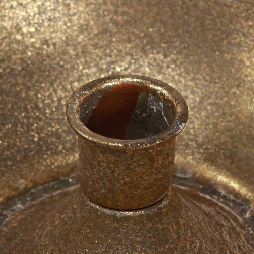 Floristik24 Dekorativ kopp med lysestake gull pinne lysestake antikk Ø17cm