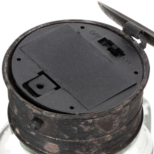 Dekorativt drikkeglass med LED-lampe Ø8cm H16cm | Floristik24.no