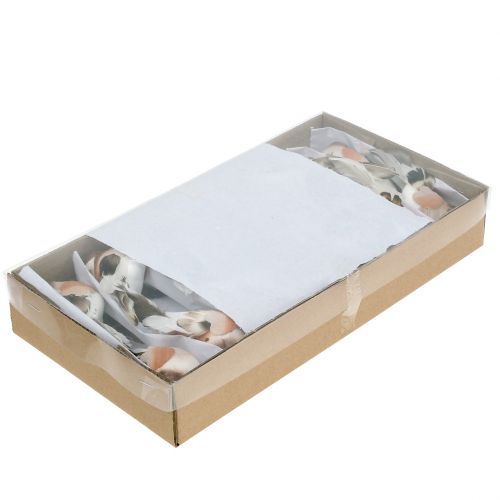 Floristik24 Dekorativ fugl å stikke brun 10cm 12stk