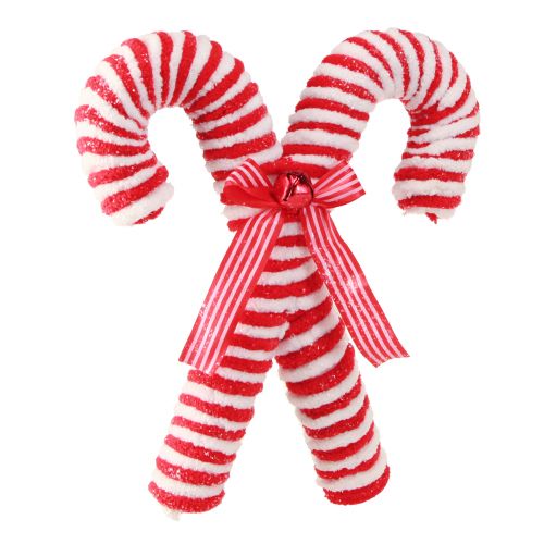 gjenstander Dekorative candy canes for oppheng av juletrepynt rød og hvit 28cm