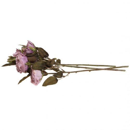 Floristik24 Deco rosebukett kunstige blomster rosebukett fiolett 45cm 3stk