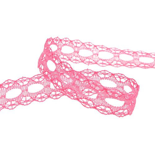gjenstander Dekorativ båndblonder rosa 15mm 20m