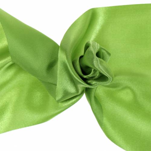 Floristik24 Sateng bordbånd lysegrønn 100mm 15m