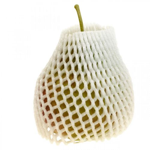 Floristik24 Deco pæregrønn rød, deco frukt, matdummy 11cm