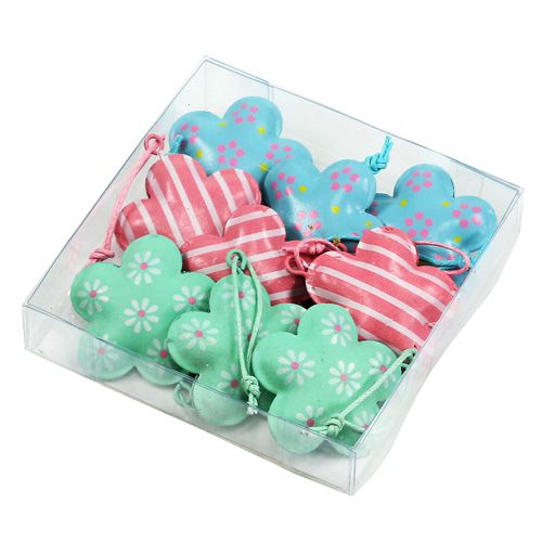 Floristik24 Dekorative blomster for å henge assorterte farger Ø4cm 9stk