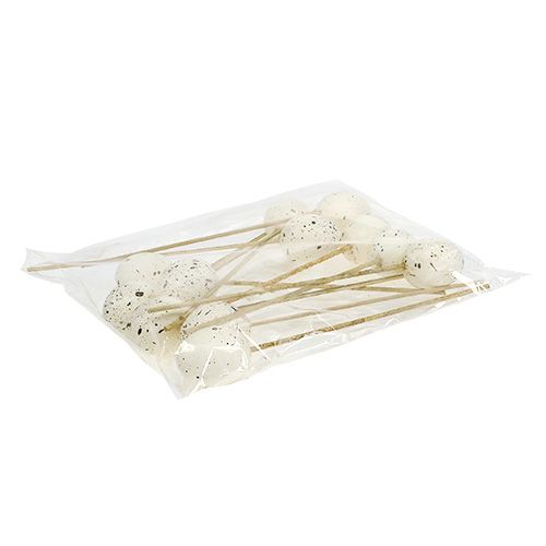 Floristik24 Dekorativt egg 5cm på pinne 12stk