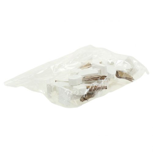 Floristik24 Dekorativ engelhvit med gullvinger 8,5 cm 8stk