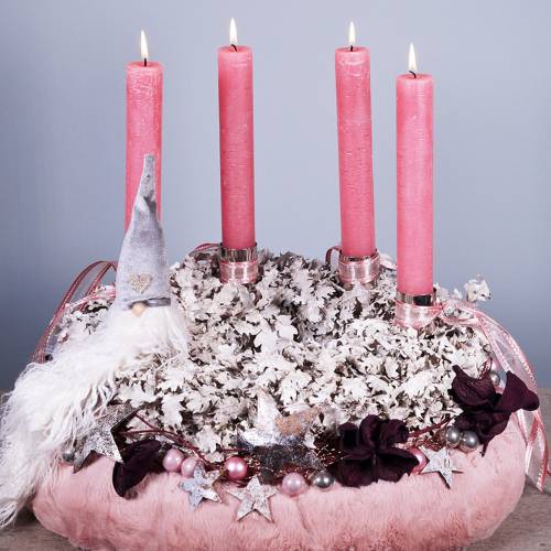 Floristik24 Dekorativ pelsbånd rosa 15cm x 200cm