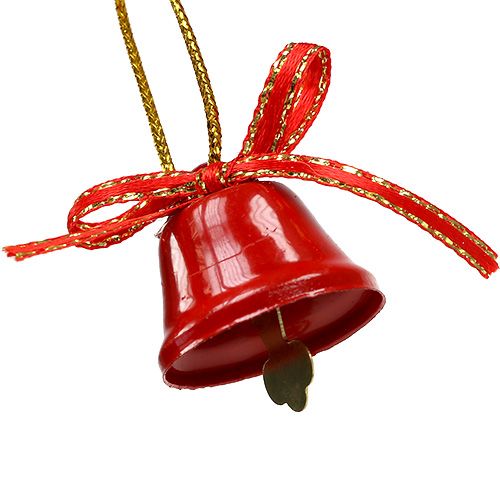 Floristik24 Deco klokke rød 2,5cm 12stk