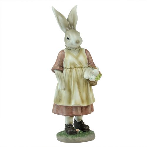 Floristik24 Dekorativ kanin kanin kvinne kurv påskeegg dekorativ figur påske H37cm