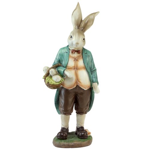 Dekorativ kanin kanin mann kurv påskeegg dekorativ figur H39cm