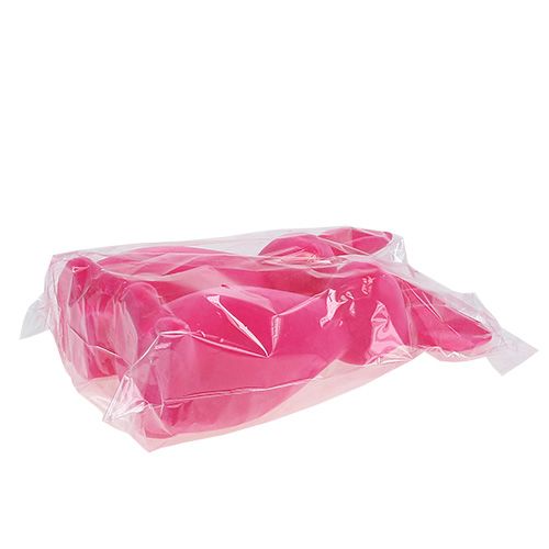 Floristik24 Dekorativ kanin strømmet rosa 30cm 2stk