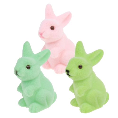 Floristik24 Dekorativ bunny pastell ass. 9,5cm 9stk