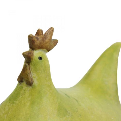 Floristik24 Deco Kylling Fargerik påskepynt Grønn/Gul/Oransje 13cm 3stk