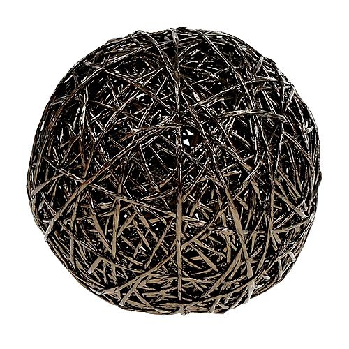 Dekorativ ball mørk brun Ø15cm | Floristik24.no