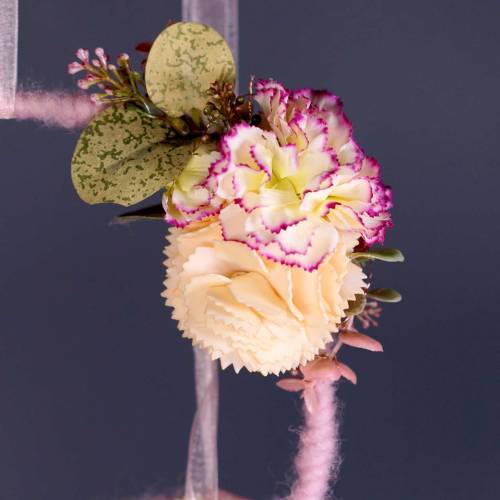 Floristik24 Kunstig dekorasjon nellike gul 6stk