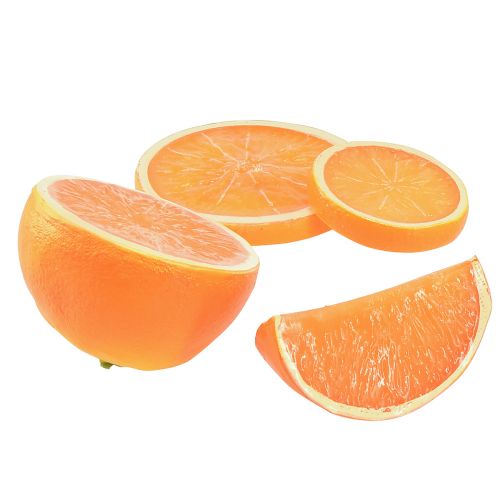 Dekorative appelsiner kunstig frukt i biter 5-7cm 10stk
