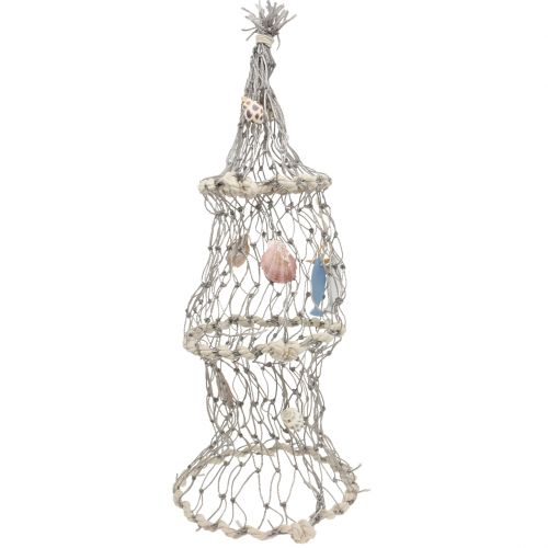 Floristik24 Dekorativ fiskefelle med blåskjell