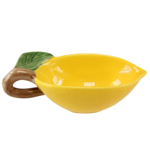 gjenstander Dekorativ sitronskål keramisk sitronskål gul 17×8cm
