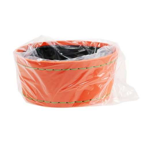 Floristik24 Dekorativ bolle oransje Ø20cm H9cm, 1st