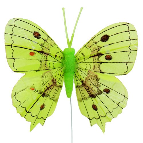 gjenstander Dekorative sommerfugler grønne 8cm 6stk
