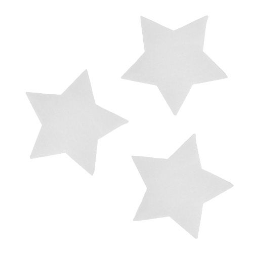 Floristik24 Dekorative stjerner hvite 7cm 8stk