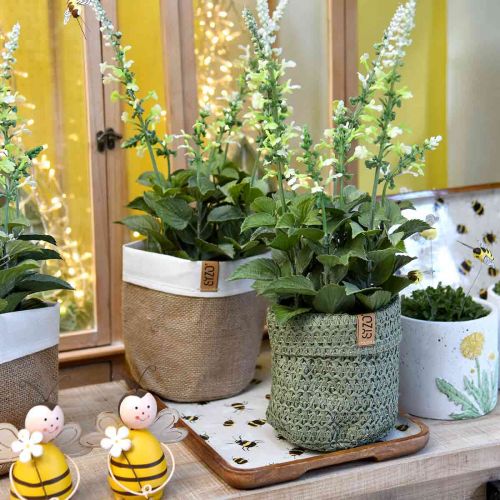 Floristik24 Dekorbrett tre firkantede bier sommerdekorasjonsbrett 35×23,5×2cm