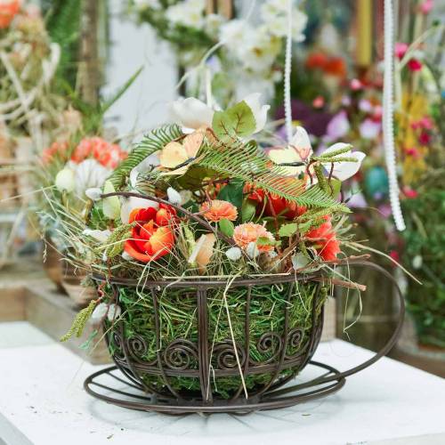 Floristik24 Dekorasjonskopp mørkebrun Ø23cm H13,8cm